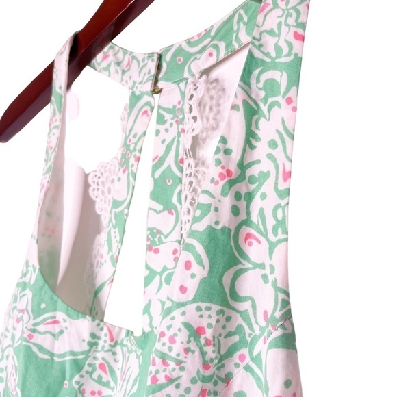 LILLY PULITZER Zo Beach Bash Racerback Dress Size Small in Glenda Green Print - Picture 4 of 12